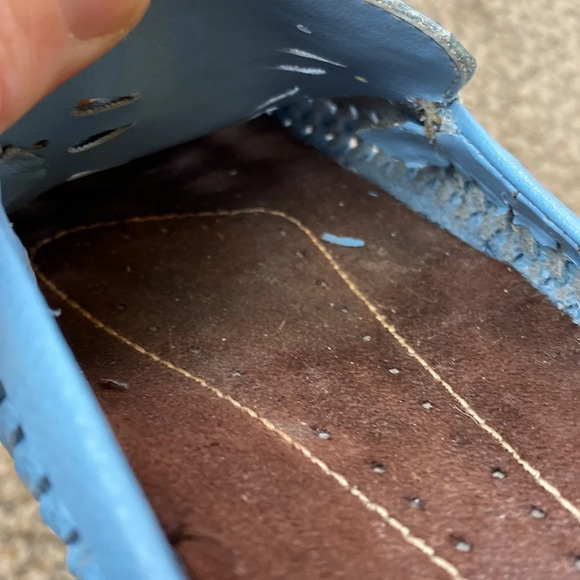 BareTraps Orvyn blue leather slip on mules - Picture 11 of 11